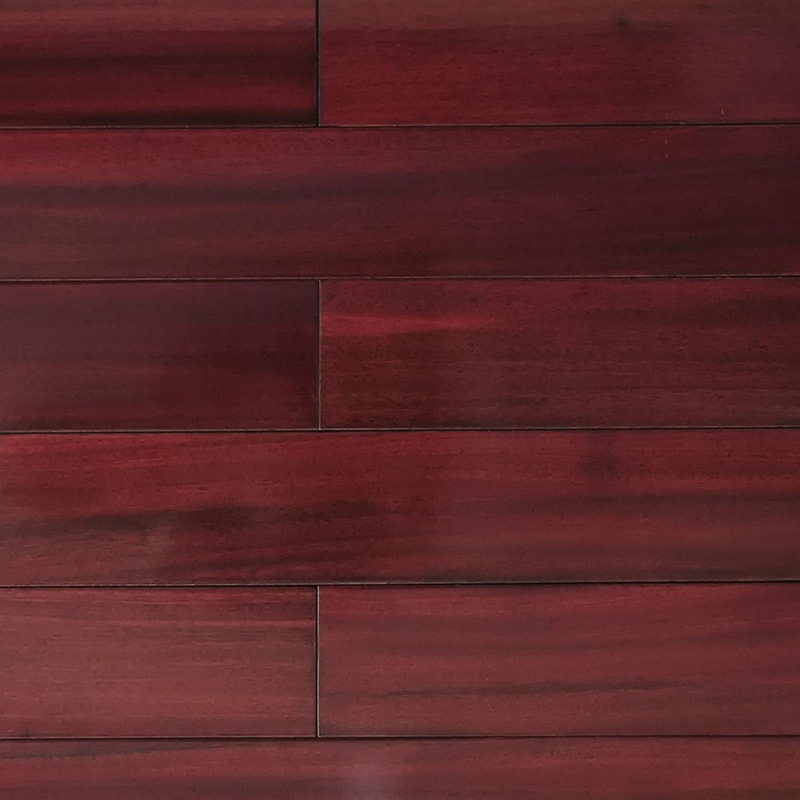 Padauk Deep Red Brown Matná masivní dřevěná podlaha