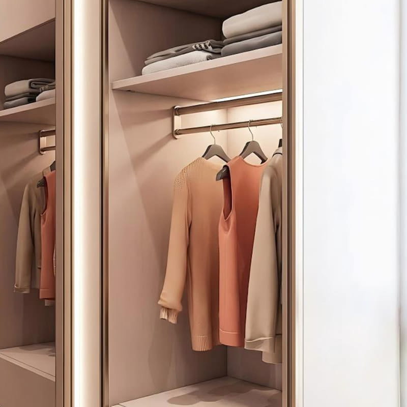 Versailles minimalistická dotyková matná šatní skříň s osvětlením