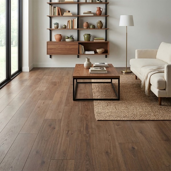 12mm komerční laminátové podlahy: Vyvážená volba pro moderní obytné a světlé komerční interiéry